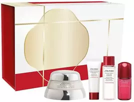 „Shiseido Time Fighting Ritual“ kompleksinis senėjimą stabdantis kremas 50 ml + valomosios putos 5 ml + veido losjonas 7 ml + senėjimą stabdantis serumas 10 ml