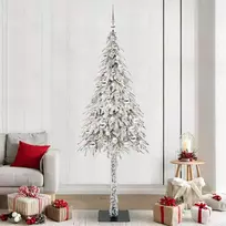 Kalėdų eglutė su 300 LED s stovu Balta 210 cm PE ir Plienas