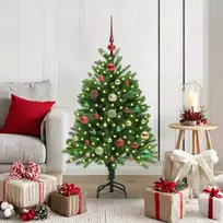 Kalėdų eglutė su 150 LED s stovu Žalia 120 cm PE