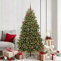 Dirbtinė Kalėdų eglutė su 300 LED Žalia 180 cm PVC ir metalas