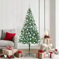 Dirbtinė Kalėdų eglutė su 300 LED Žalia 180 cm PVC ir plienas