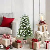 Kalėdų eglutė su 150 LED s stovu Žalia 90 cm PE
