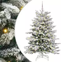 Dirbtinė Sulankstoma Kalėdų Eglutė Balta 150 cm PE ir PVC