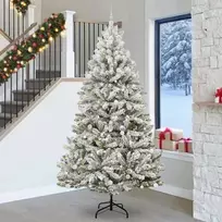 Dirbtinė Kalėdų eglutė Žalia ir balta 270 cm PVC ir metalas