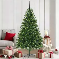 Kalėdų eglutė su 300 LED s stovu Žalia 180 cm PE