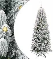 Dirbtinė Kalėdų eglutė su 150 LED s stovu Balta 150 cm