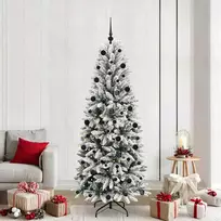 Dirbtinė Kalėdų eglutė su 300 LED s stovu Balta 210 cm
