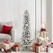 Dirbtinė Kalėdų eglutė Balta 150 cm PVC ir Metalas ir Plastikas