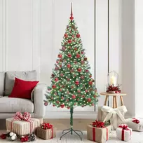 Dirbtinė Kalėdų eglutė su 300 LED Žalia 180 cm PVC ir plienas