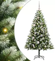 Dirbtinis Lankstus Kalėdų medis su paminkštintu sniegu 150 cm