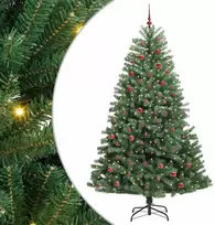 Dirbtinė Sulankstoma Kalėdų Eglutė Žalia 210 cm PVC ir metalas