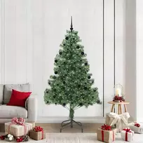 Kalėdų eglutė su 300 LED s stovu Žalia 210 cm PVC