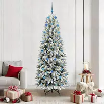 Dirbtinė Kalėdų eglutė su 300 LED s stovu Balta 210 cm