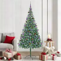 Dirbtinė Kalėdų eglutė su 300 LED Žalia 210 cm PVC ir plienas