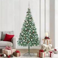 Dirbtinė Kalėdų eglutė su 300 LED Žalia 210 cm PVC ir plienas