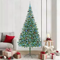 Dirbtinė Kalėdų eglutė su 300 LED Žalia 210 cm PVC ir plienas