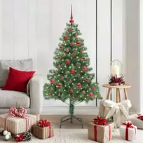 Kalėdų eglutė su 150 LED s stovu Žalia 150 cm PVC