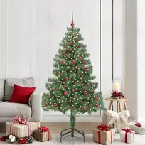 Kalėdų eglutė su 300 LED s stovu Žalia 210 cm PVC
