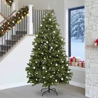 Dirbtinė Kalėdų eglutė su 300 LED Žalia 270 cm PVC ir metalas