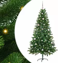Kalėdų eglutė su 150 LED s stovu Žalia 150 cm PE