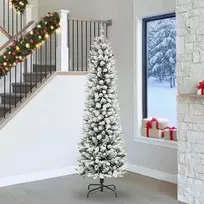 Dirbtinė Kalėdų eglutė Balta 240 cm PVC ir Metalas ir Plastikas