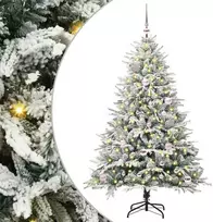 Dirbtinis išankstinis apšviestas Kalėdų medis su kamuoliukų rinkiniu 3395386