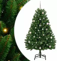Dirbtinė Kalėdų eglutė su 150 LED Žalia 150 cm PVC ir metalas