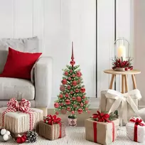 Kalėdų eglutė su 150 LED s stovu Žalia 65 cm PE