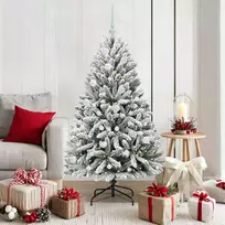 Dirbtinė Kalėdų eglutė Žalia ir balta 150 cm PVC ir metalas