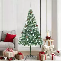 Dirbtinė Kalėdų eglutė su 300 LED Žalia 180 cm PVC ir plienas