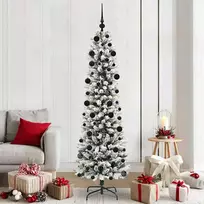Dirbtinė Kalėdų eglutė Balta 210 cm PVC ir Metalas ir Plastikas