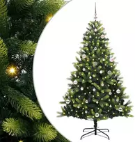 Dirbtinė sulankstoma Kalėdų eglutė su 150 LED lemputių 150 cm