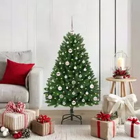 Dirbtinė Kalėdų eglutė su 150 LED Žalia 120 cm PVC ir metalas