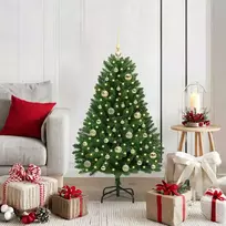 Dirbtinė Kalėdų eglutė su 150 LED Žalia 120 cm PVC ir metalas