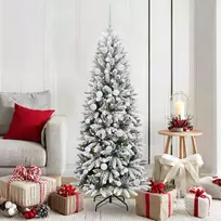 Dirbtinė Kalėdų eglutė su 150 LED s stovu Balta 150 cm