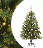 Dirbtinis sulankstomas kalėdų medis su kankorėžiais 150 cm