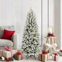 Dirbtinė Kalėdų eglutė su 150 LED s stovu Balta 150 cm