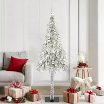 Kalėdų eglutė su 300 LED s stovu Balta 180 cm PE ir Plienas