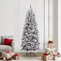 Dirbtinė Kalėdų eglutė su 300 LED s stovu Balta 210 cm