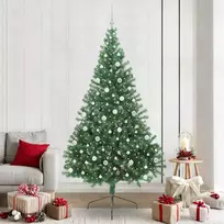 Dirbtinis prieššventinis eglutė su šviesomis Žalia 240 cm PVC