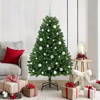 Dirbtinė Kalėdų eglutė su 150 LED Žalia 150 cm PVC ir metalas