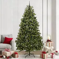Dirbtinė Kalėdų eglutė su 300 LED Žalia 240 cm PVC ir metalas