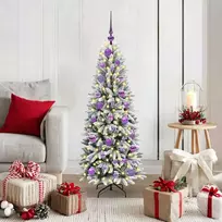 Dirbtinė Kalėdų eglutė su 150 LED s stovu Balta 120 cm