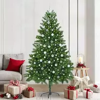Kalėdų eglutė su 300 LED s stovu Žalia 210 cm PE