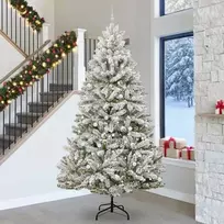 Dirbtinė Kalėdų eglutė Žalia ir balta 300 cm PVC ir metalas