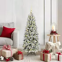 Dirbtinė Kalėdų eglutė su 150 LED s stovu Balta 120 cm