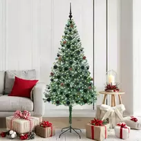 Dirbtinė Kalėdų eglutė su 300 LED Žalia 180 cm PVC ir plienas