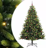 Dirbtinis sulankstomas Kalėdų medis su 300 LED Žalia 210 cm