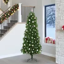 Kalėdų eglutė su 300 LED s stovu Žalia 240 cm PE
