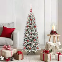 Dirbtinė Kalėdų eglutė su 150 LED s stovu Balta 120 cm